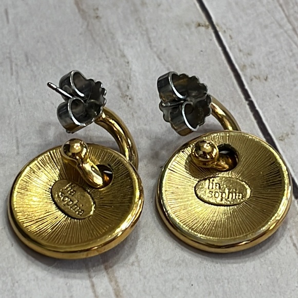 Lia Sophia Set Choker with Golden Pendant and Matching Earring - Picture 7 of 8